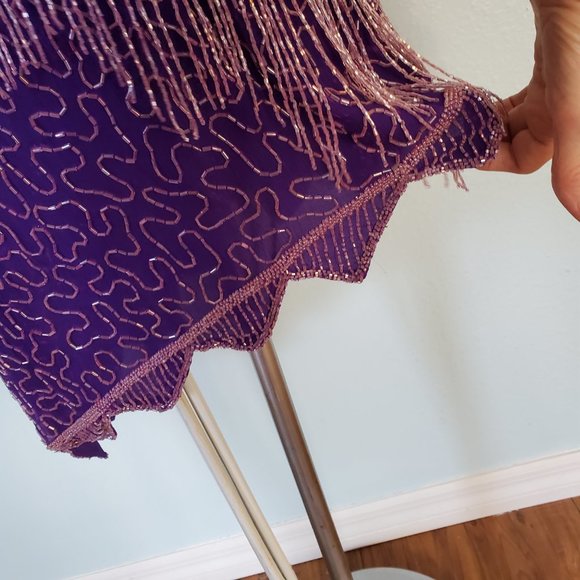 Scala Purple Beaded Dress - Picture 4 of 13